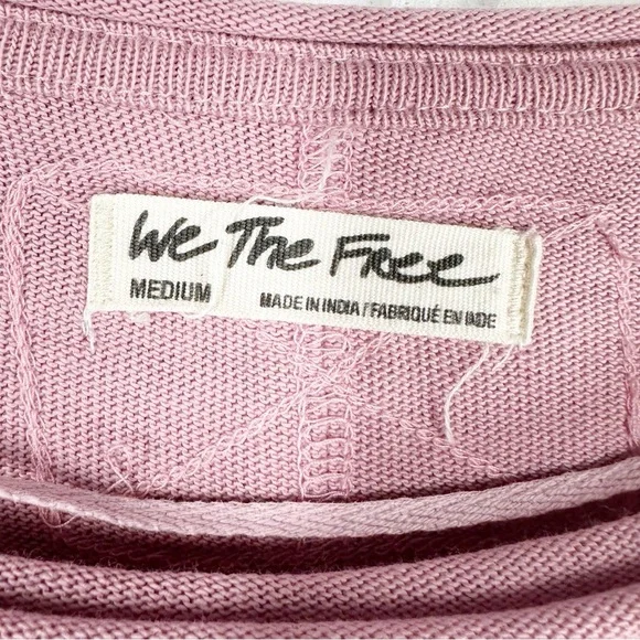 WE THE FREE Blossom Tee in Mauve Oversized Tee with Balloon Short Sleeve Medium - Picture 5 of 14